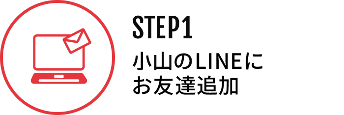 STEP1 小山のチャットワークにコンタクト申請