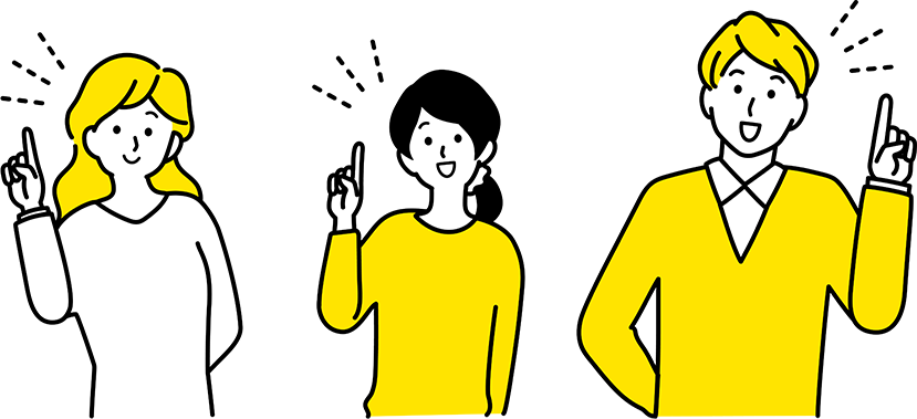 3人のクリエイターのイラスト